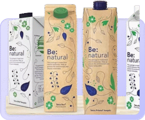 Sustainable plant-based packaging reducing carbon footprint