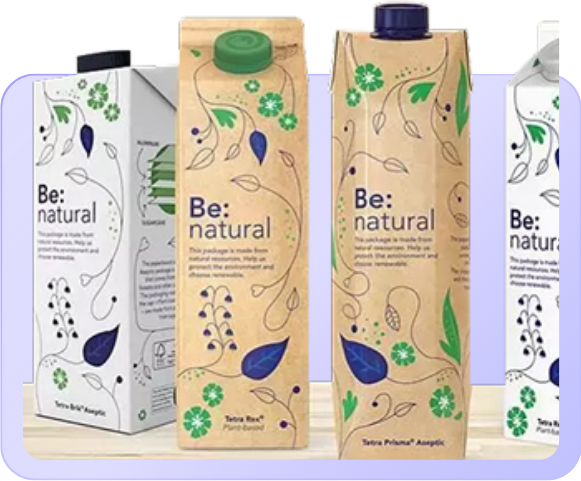 Sustainable plant-based packaging reducing carbon footprint