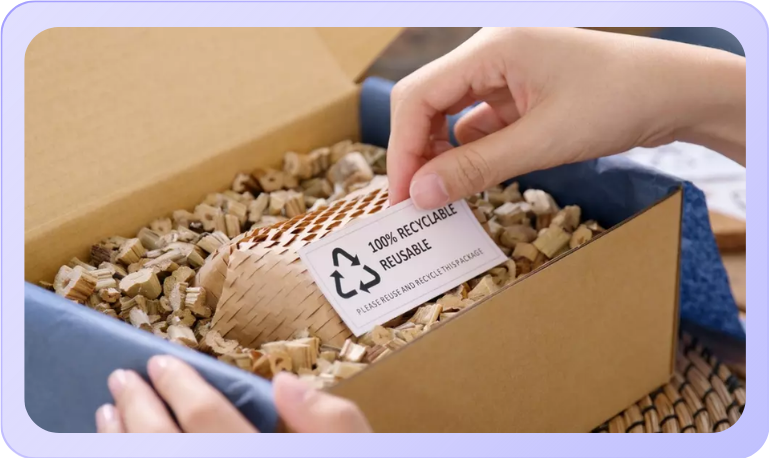 Sustainable reusable packaging reducing household waste