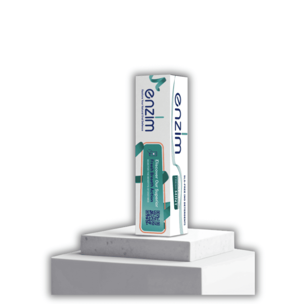 Enzim toothpaste augmented reality packaging powered by HOVARLAY - Hovarlay HOVARLAY feature in Print Singapore Magazine