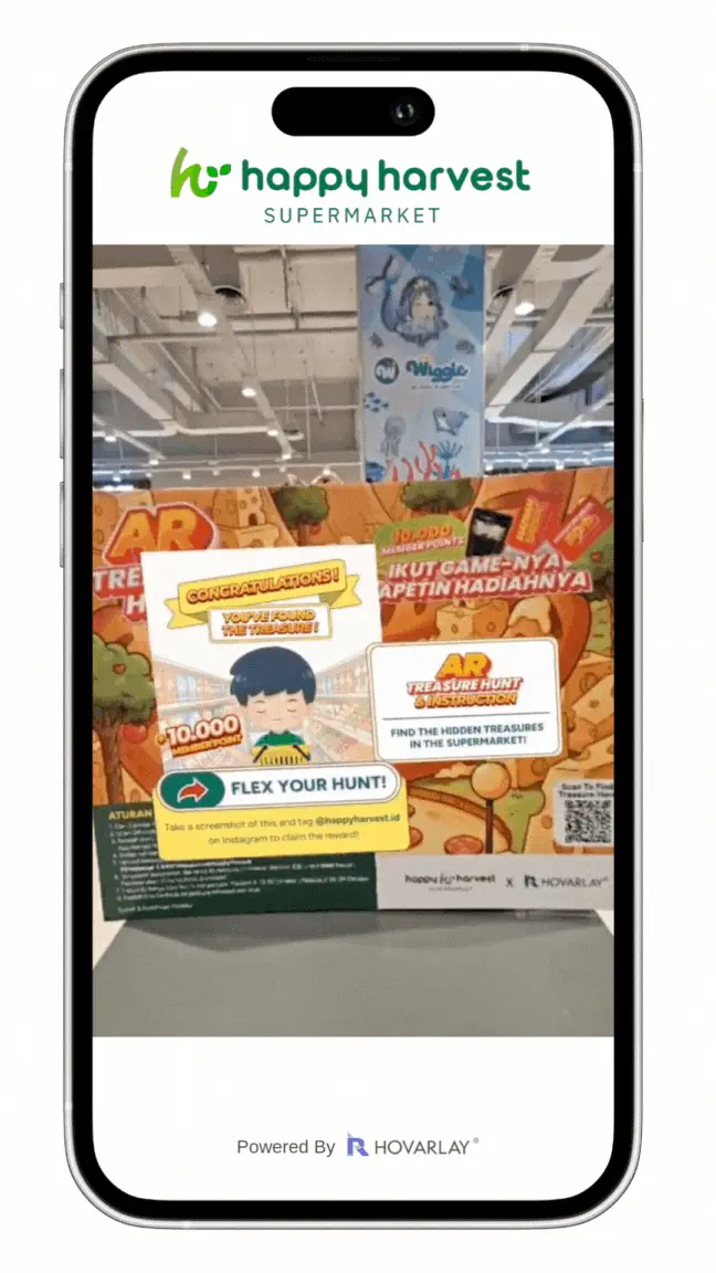 Happy Harvest Supermarket AR Treasure Hunt Game Powered by HOVARLAY