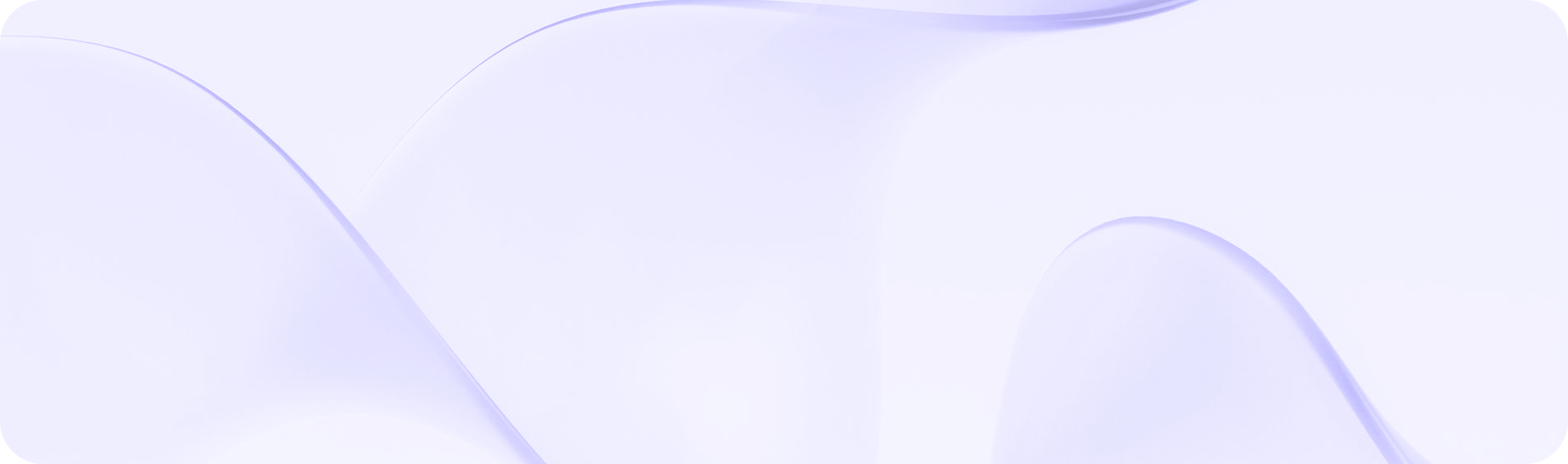 Abstract lavender background with soft, flowing curved ribbons and gentle gradients.