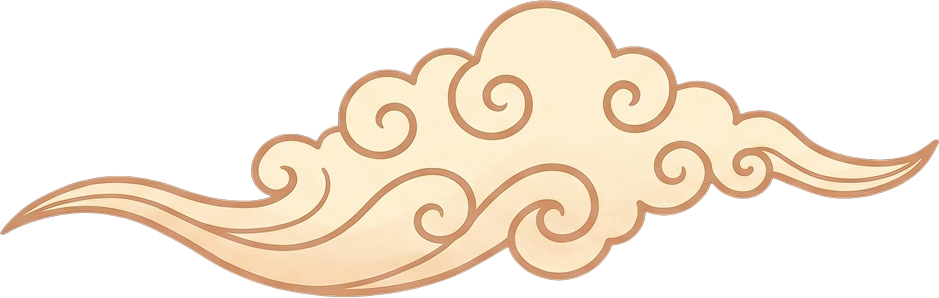 Decorative beige cloud with gold scrollwork (ornamental motif) : ignore for screen readers if purely decorative? (use alt="" in HTML)