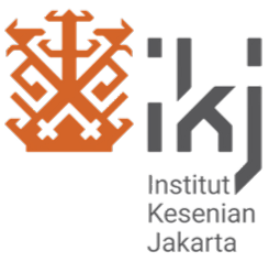 IKJ-logo | HOVARLAY Logo of Institut Kesenian Jakarta featuring an orange ornate emblem and gray IKJ initials with the full name text.
