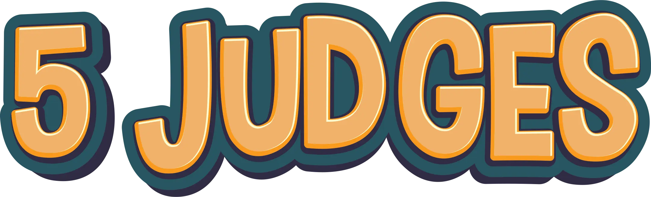 Logo reading '5 Hodges' in bold orange letters with a dark teal shadow and yellow outline